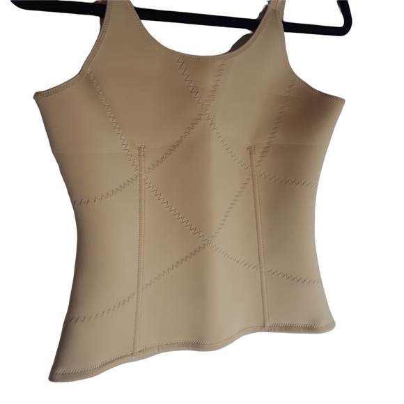 UNIQUE LINGERIE Corset Back Nude Tan Color Body Shaper Tank Top XXL - Picture 3 of 7